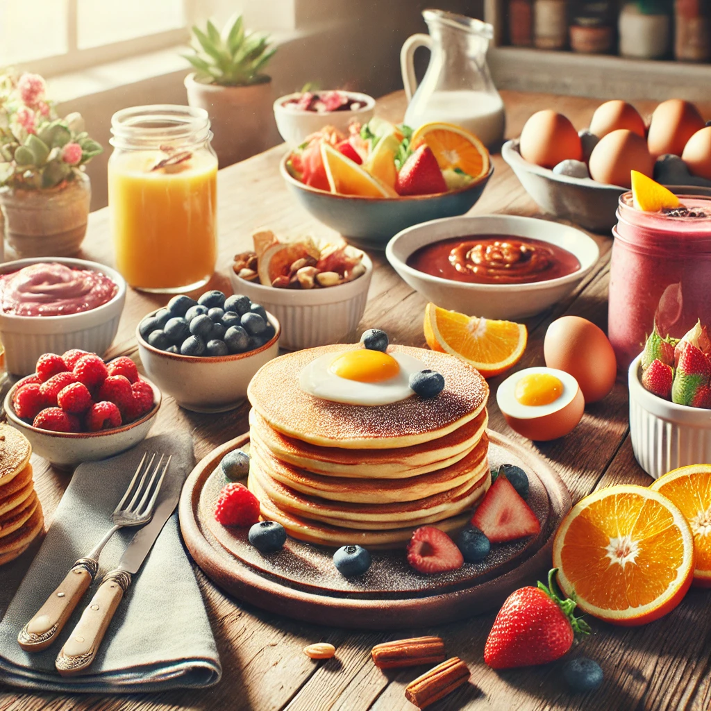 a table full of food